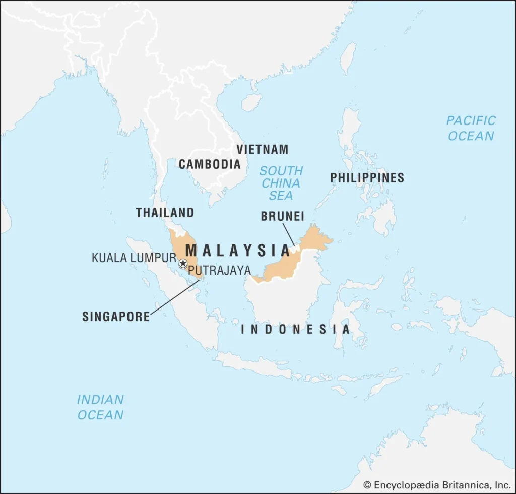 Location of Malaysia