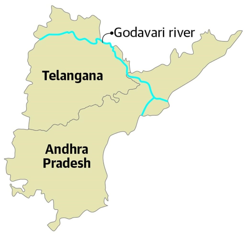 Godavari River map IAS-TOPPERS