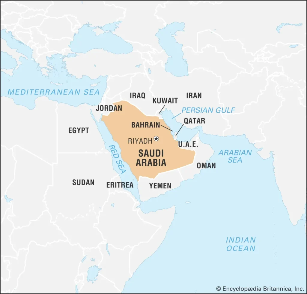 Location of Saudi Arabia1