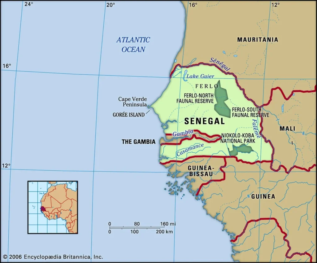 Location of Senegal info