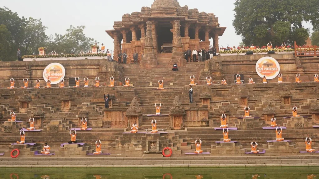 Surya Namaskar at Modhera Sun Temple